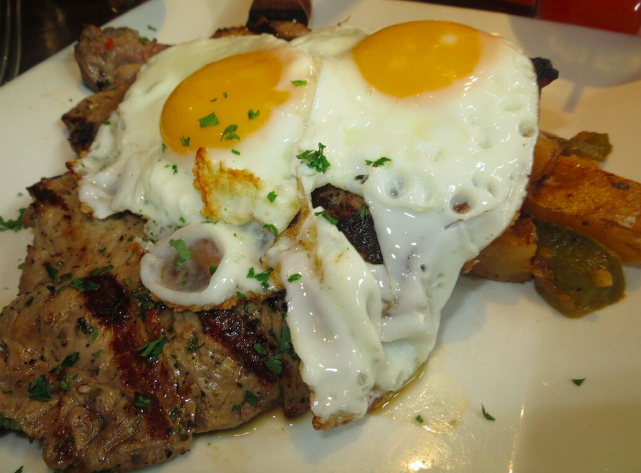 Cuba steak and eggs