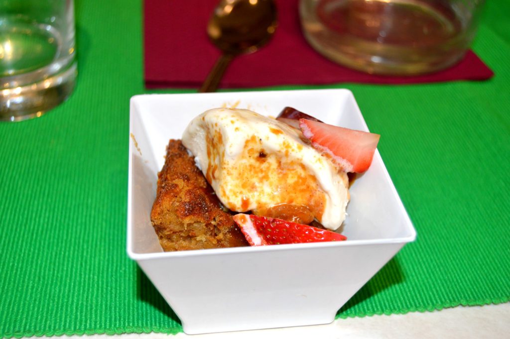 dining with grace bread pudding bourbon ice cream